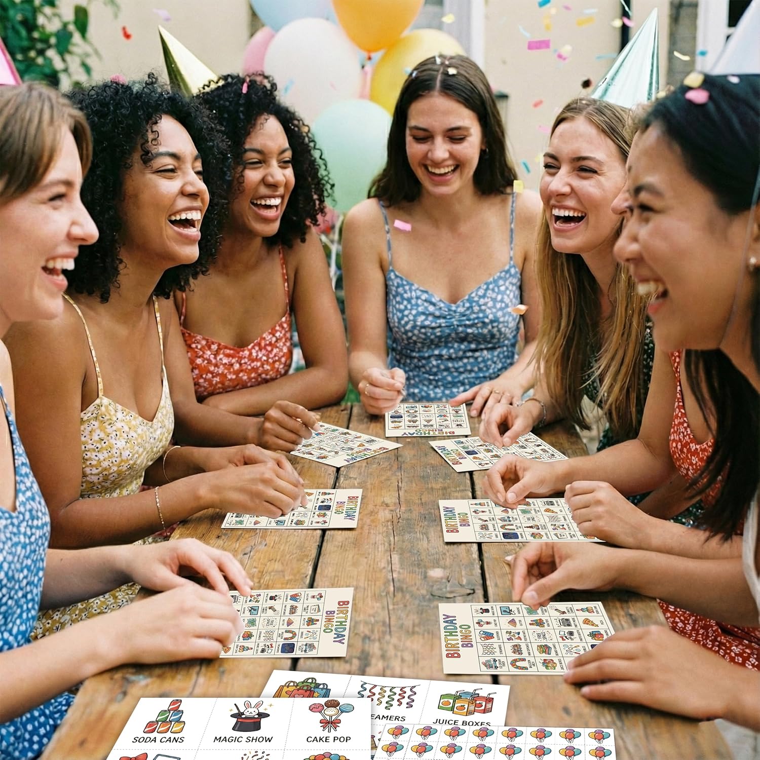 Birthday Bingo Activity Set, Bingo Game for Party Events, Fun Birthday Party Games for Family Celebrations - A02