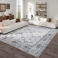 Vista 24 de Rugcomf Alfombra de pasillo de 2' 6'' x 8' lavable, alfombra boho suave, antideslizante, de lana sintética, alfombra vintage para cocina, entrada