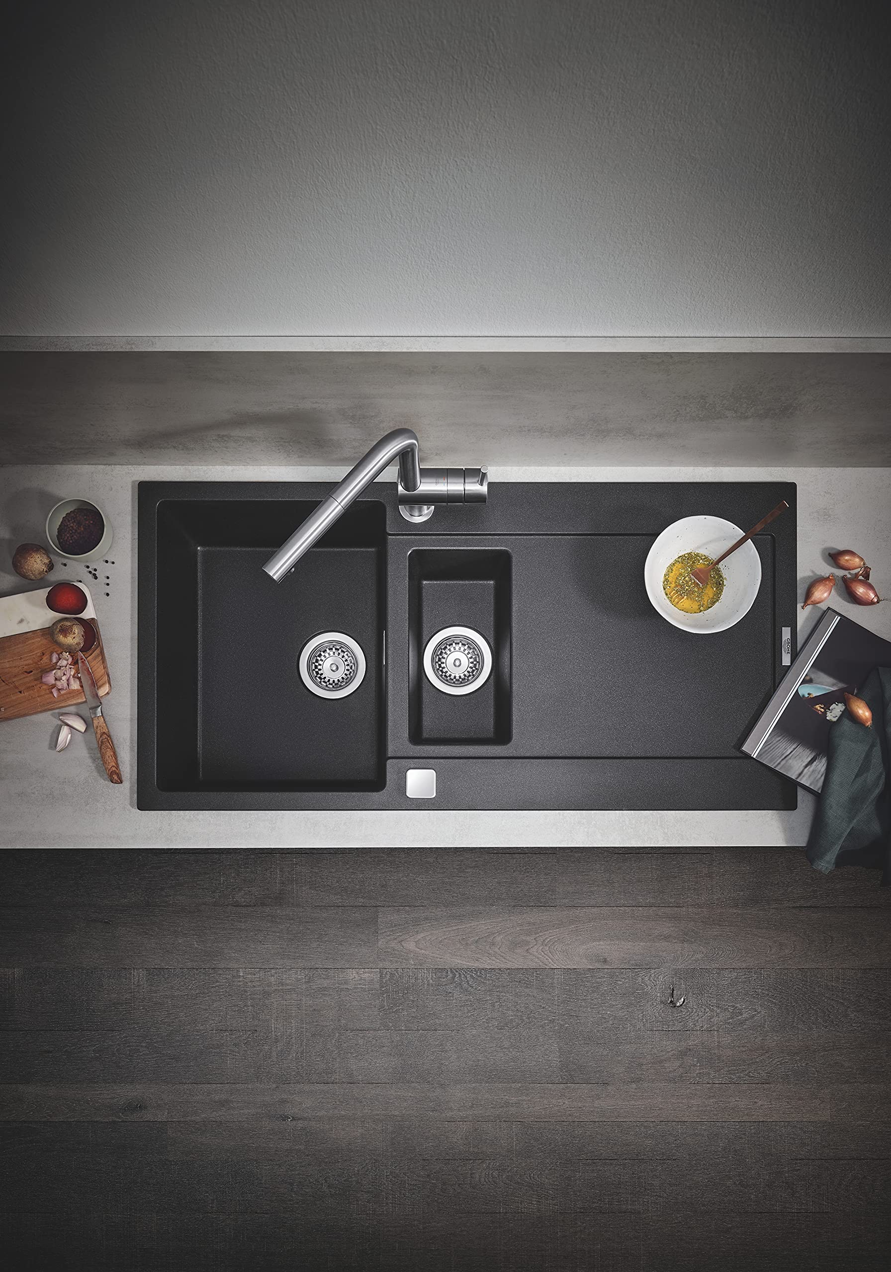 GROHE PLUMBING_FIXTURE, Noir Granite, 60 cm
