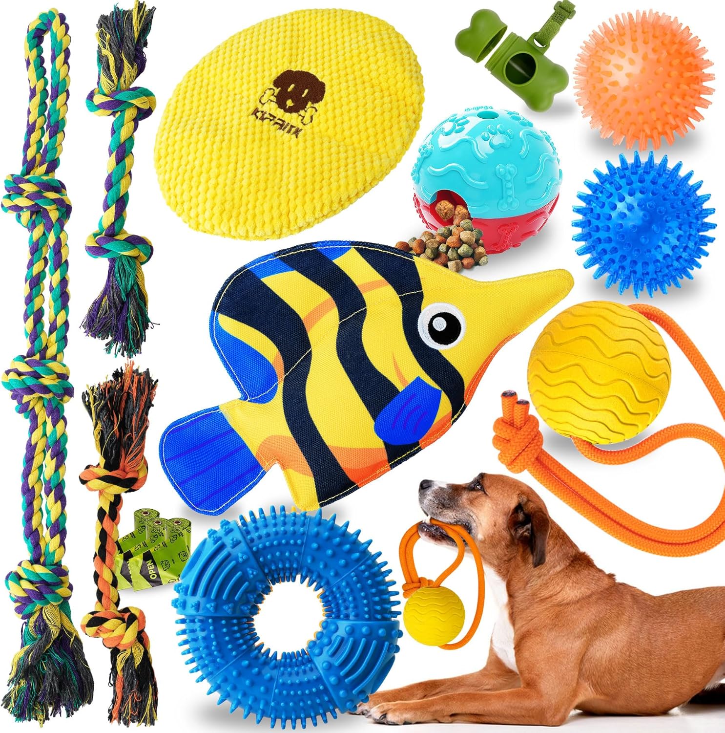 Pet Supplies KIPRITII Assorted Dog Chew Toys Tailored for 2550lbs