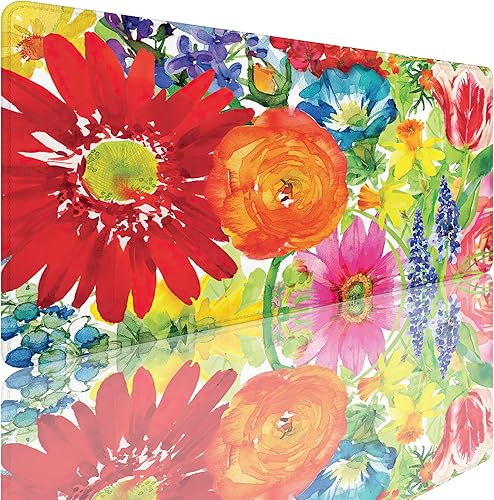 Alfombrilla de mouse grande con diseño de flores, para juegos de flores abstractas, alfombrilla de escritorio para computadora con base disponible en Yaxa Colombia