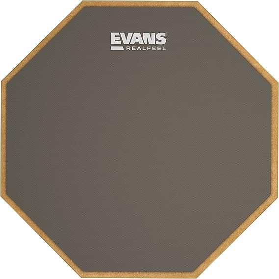 Evans RealFeel Drum Practice Pad Drum Pad Drummer Practice Pad Gum Rubber, Single Sided