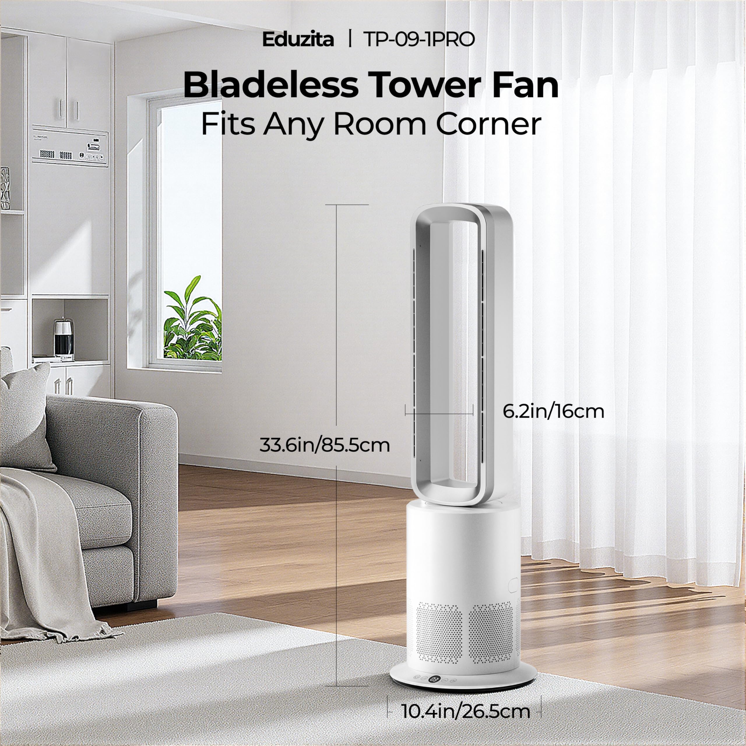 Amazon.com: Xcity TP09Pro Bladeless Tower Fan, 3-in-1 Air Purifier