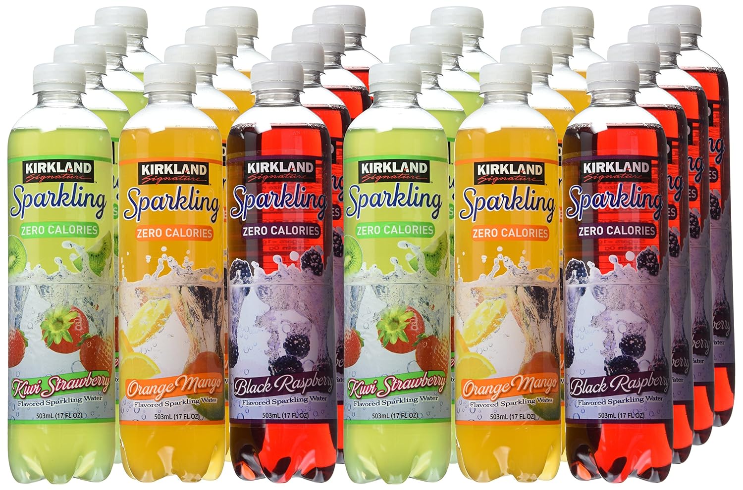Kirkland Signature Sparkling Water Bottle Variety Pack, 1.7 Ounce