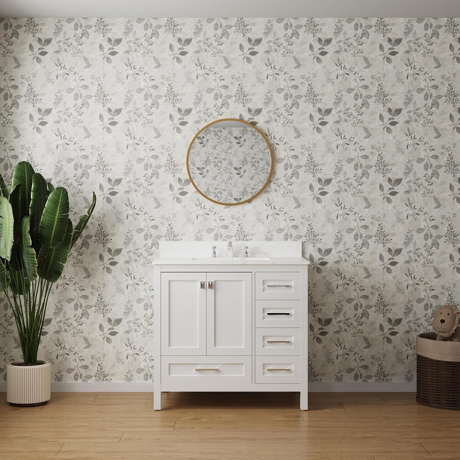 SmartEdge Bathroom Vanities with Sink Combo Set, a