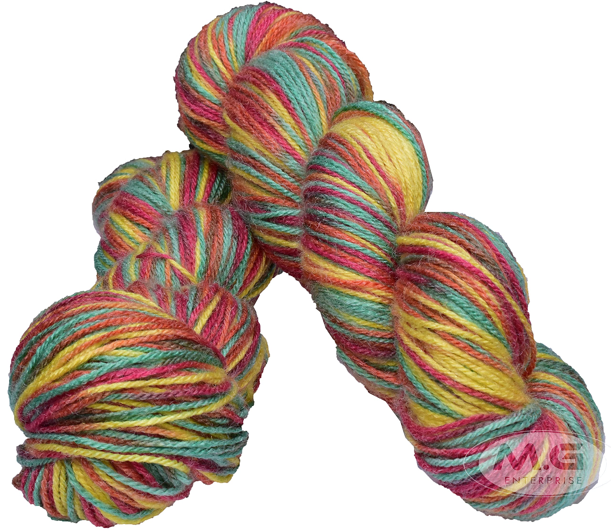 Oswal Multi Berry (200 gm) Wool Hank Hand Knitting Wool/Art Craft Soft Fingering Crochet Hook Yarn, Needle Knitting Yarn Thread dye SM-FXB