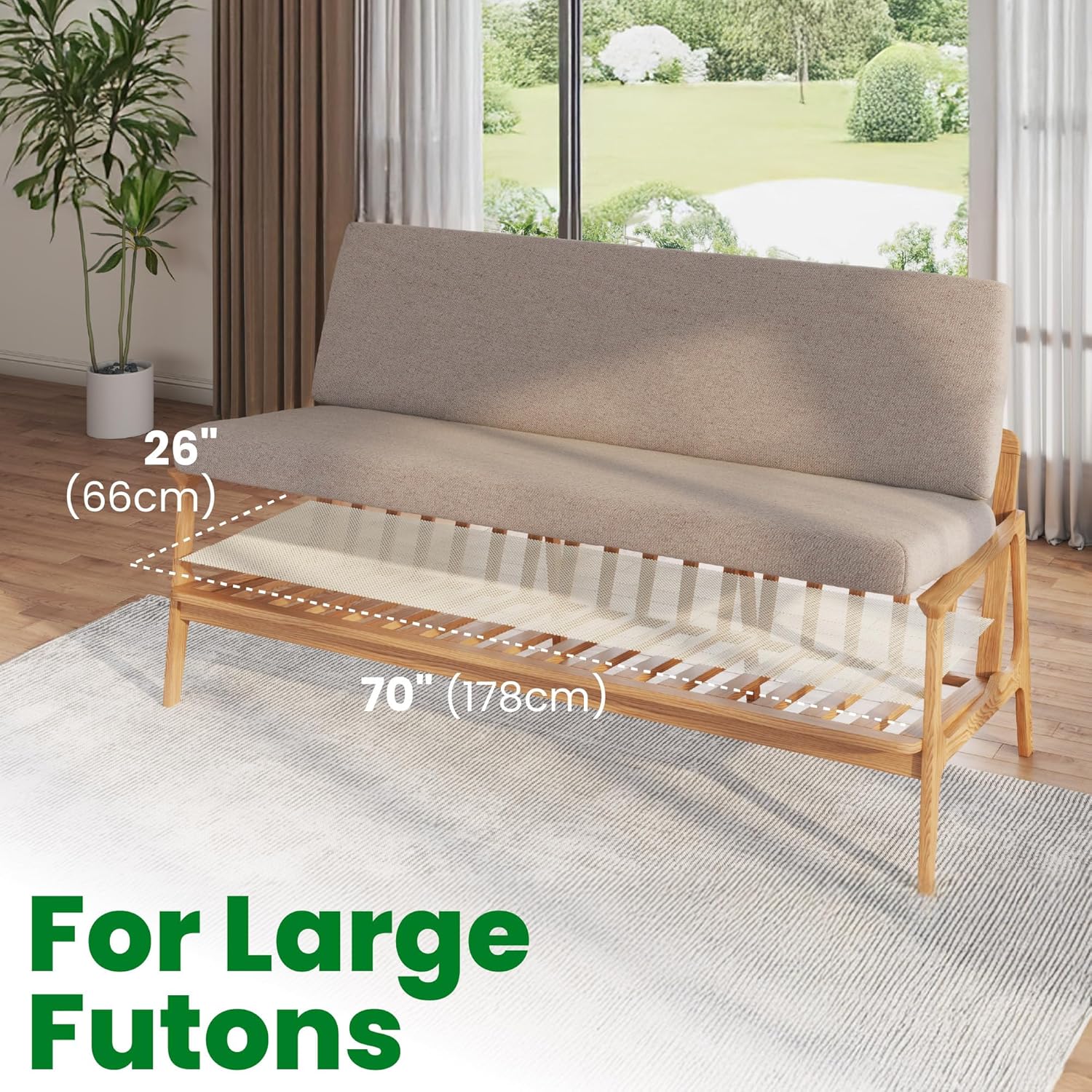 ECOHomes Bundle - Futon Large Couch Grip Pad + 4" by 10 FT Couch Cushion Grip Tape