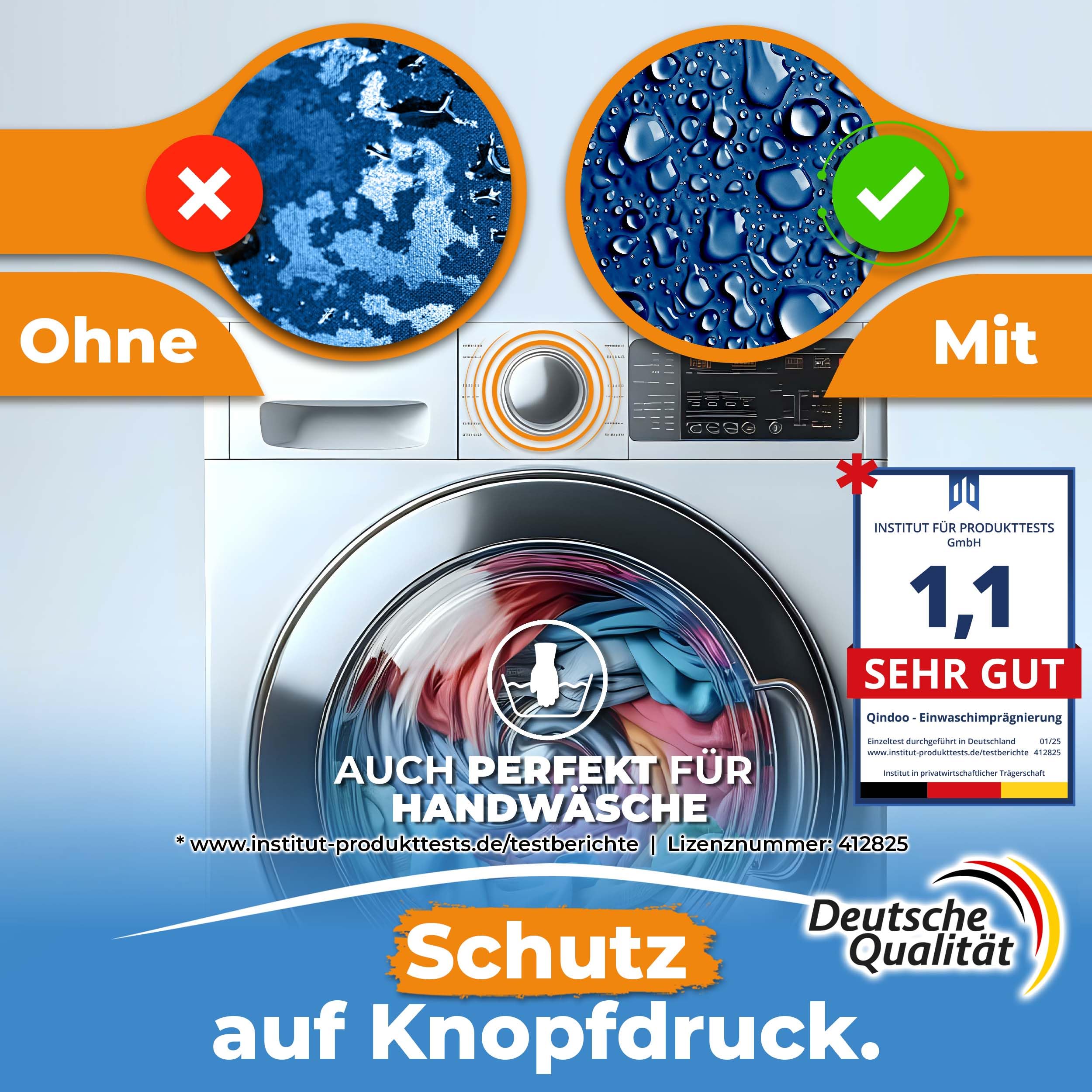 Einwaschimprägnierung – Atmungsaktiv & wirkstark – Für Gore-Tex, Outdoor- & Funktionskleidung – Waschmaschinen- & Handwäsche geeignet, PFC-frei – Made in Germany
