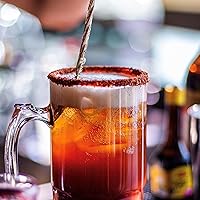 Vista 7 de PARNOO Glass Beer Mug - Traditional 25 oz. Giant Beer Stein with Handles - Heavy-Duty Clear Drinking Glassware for Freezer & Refrigerator