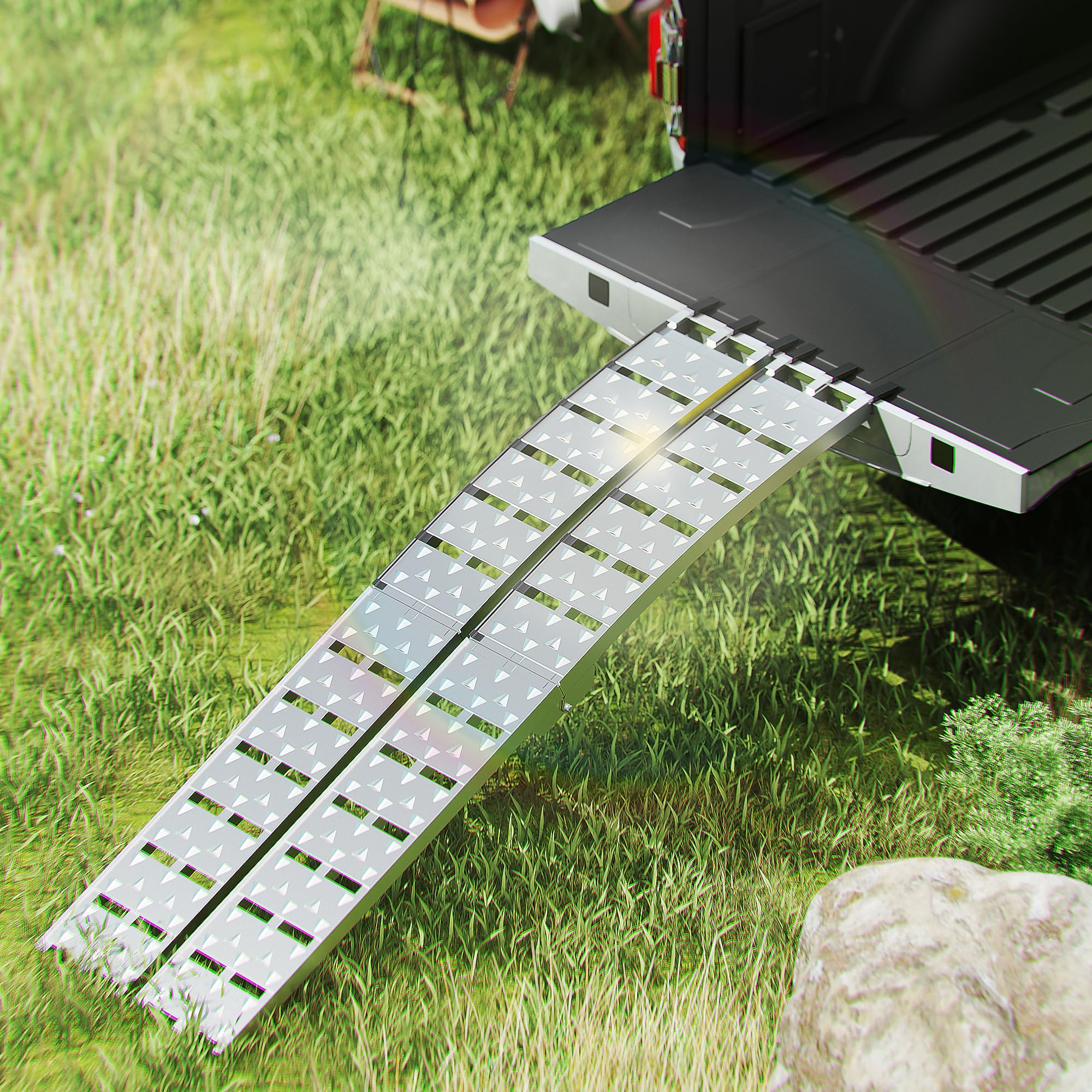Amazon.co.jp: アルミブリッジ 2本セット | 耐荷重680kg シルバー 
