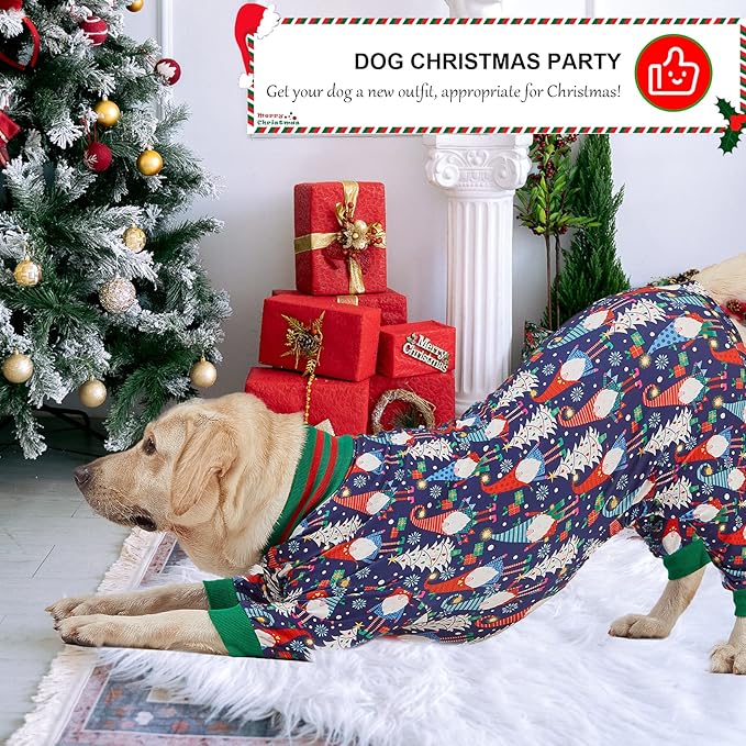 Pijama Navideño LovinPet para Perros Grandes Talla XL, Rojo miniatura 6