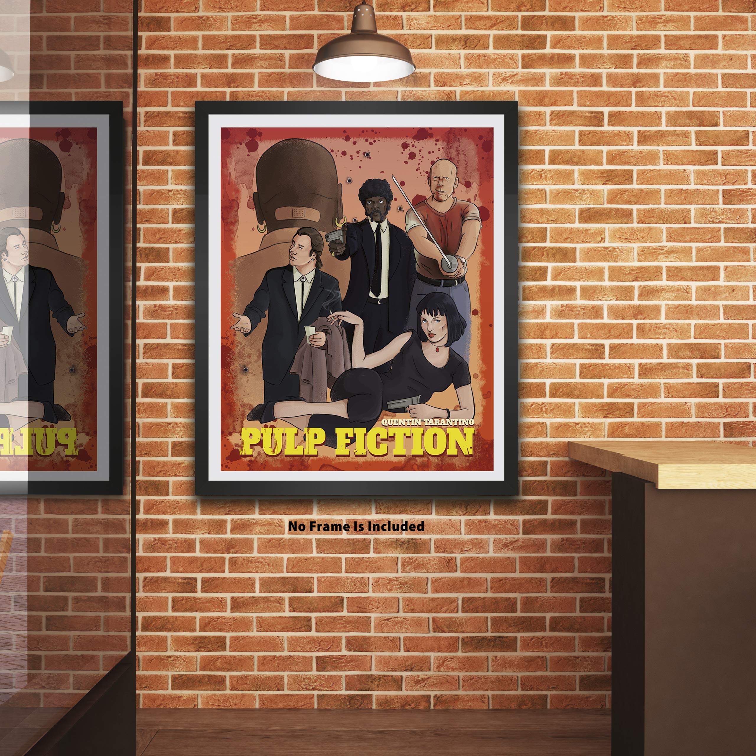 Pulp Fiction Posters Retro Room Decor 11x14" Set of 6 NOFRAME, Quentin Tarantino Movie Posters