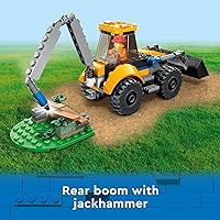 Vista 4 de LEGO City Construction Digger 60385 Building Toy - Excavator Model Featuring Tools and Minifigures, Vehicle Building Set for Fun Creative Play