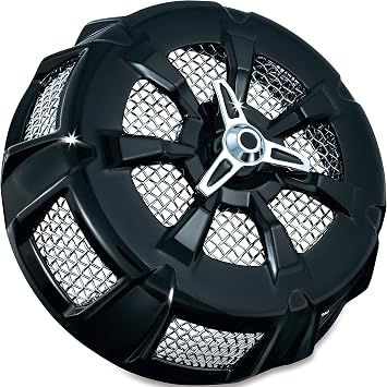 Kuryakyn 9438 Alley Cat Air Cleaner/Filter Cover for 1999-2017 Harley-Davidson Motorcycles, Gloss Black