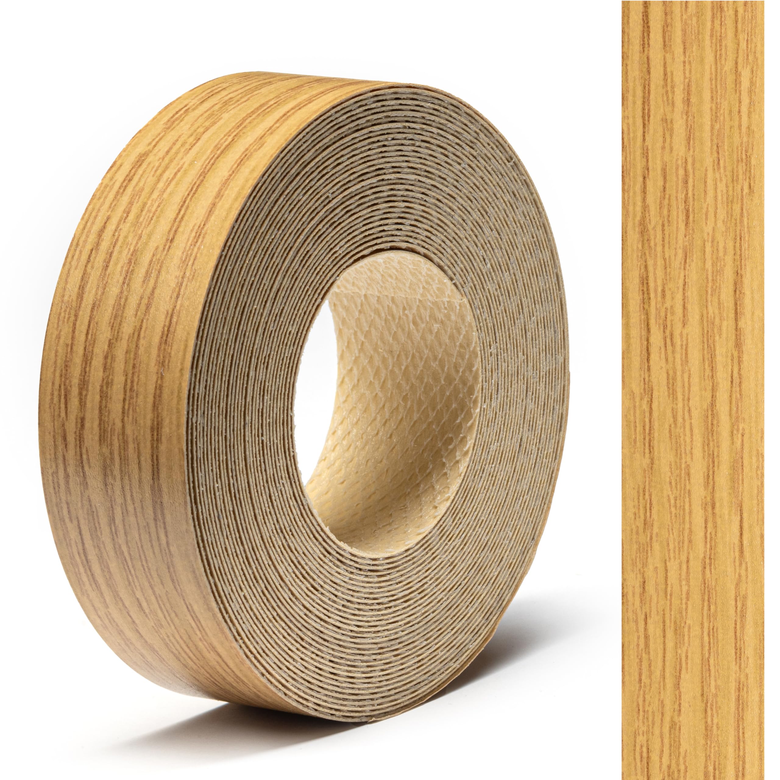 FOLDECOR Windsor Oak Hotmelt Melamine Edge Banding Tape 21mm x 5m, Iron on Edge Trim Strip for Furniture, Cabinets, Shelves & Panels, Easy to Apply & Cut — image 1