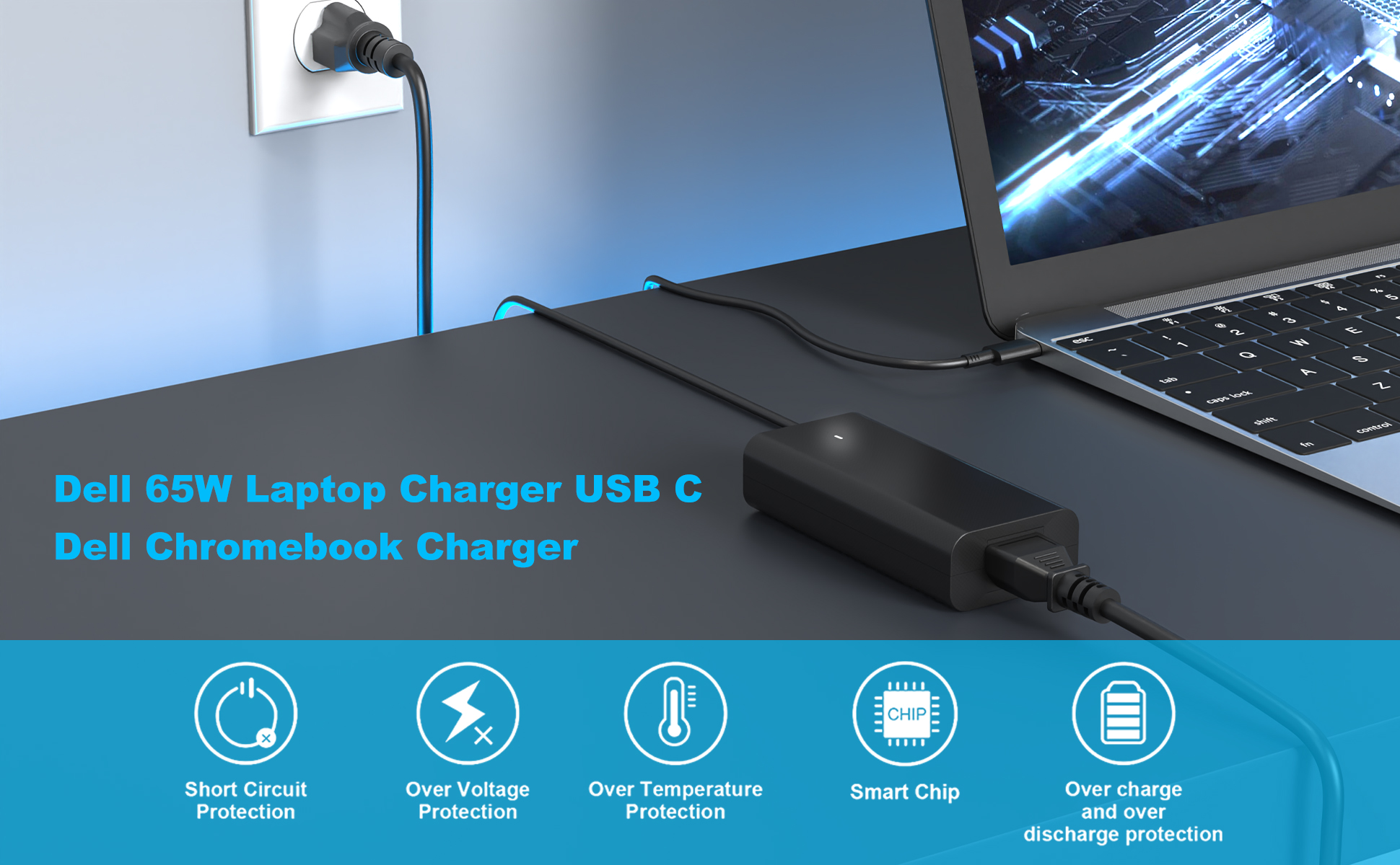 Amazon.com: HBONY 65W 60W USB Type C Charger Compatible with Dell