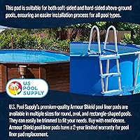 Vista 5 de U.S. Pool Supply Ground Shield - Almohadilla para revestimiento de piscina redonda de 12 pies de servicio pesado para piscinas sobre el suelo