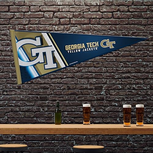 Miniatura 2 de Rico NPNT110301 Georgia Tech - Banderín cardado de fieltro suave (12 x 30)