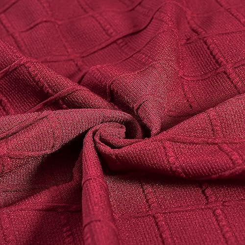 Miniatura 8 de SoulFeel Juego de 6 fundas para sillas de celosía, extraíbles y lavables, elásticas de elastano jacquard, fundas protectoras de asiento para silla