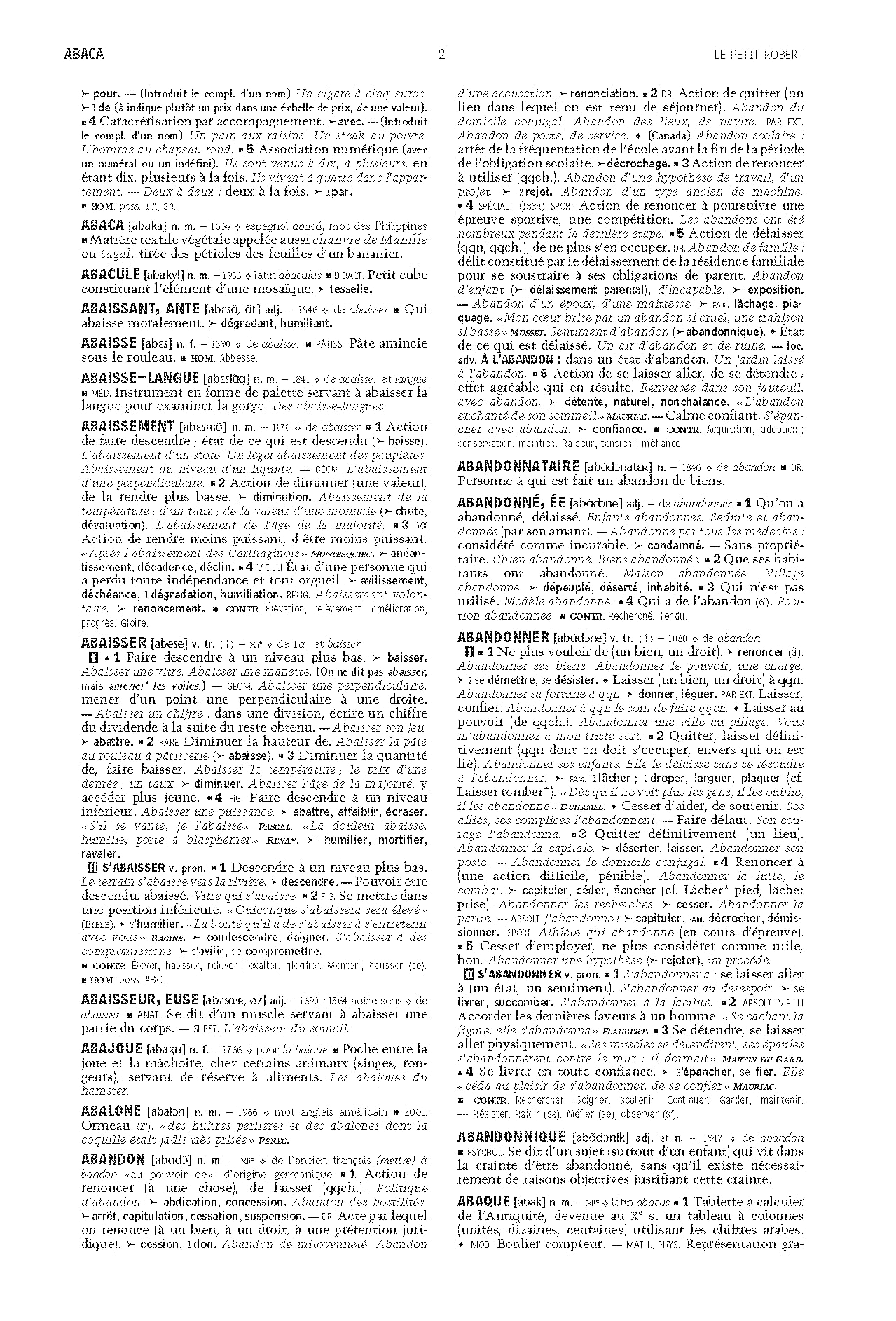 Dictionnaire Le Petit Robert de la langue française 2025