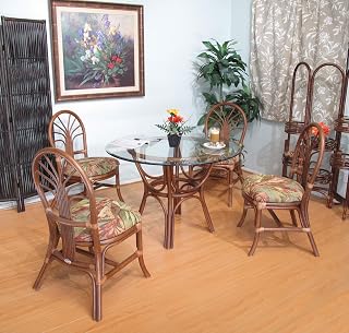 Premium Rattan Dining Furniture 5 Piece Set (#2401AW-PJ)