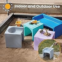 Vista 6 de ECR4Kids Tri-Me 3 en 1 silla cubo, muebles para niños, gris claro