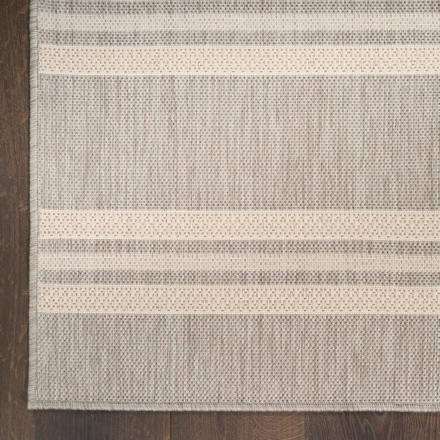 Nourison Home Horizon Indoor/Outdoor Grey 3' x 5' Area Rug - Easy Clean, Non Shedding, Bed Room, Living Room, Dining Room, Kitchen (3' x 5')