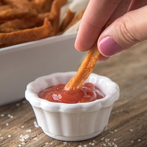 Miniatura 5 de Carlisle FoodService Products 4394202 Ramequín festoneado de melamina, 1 oz, blanco