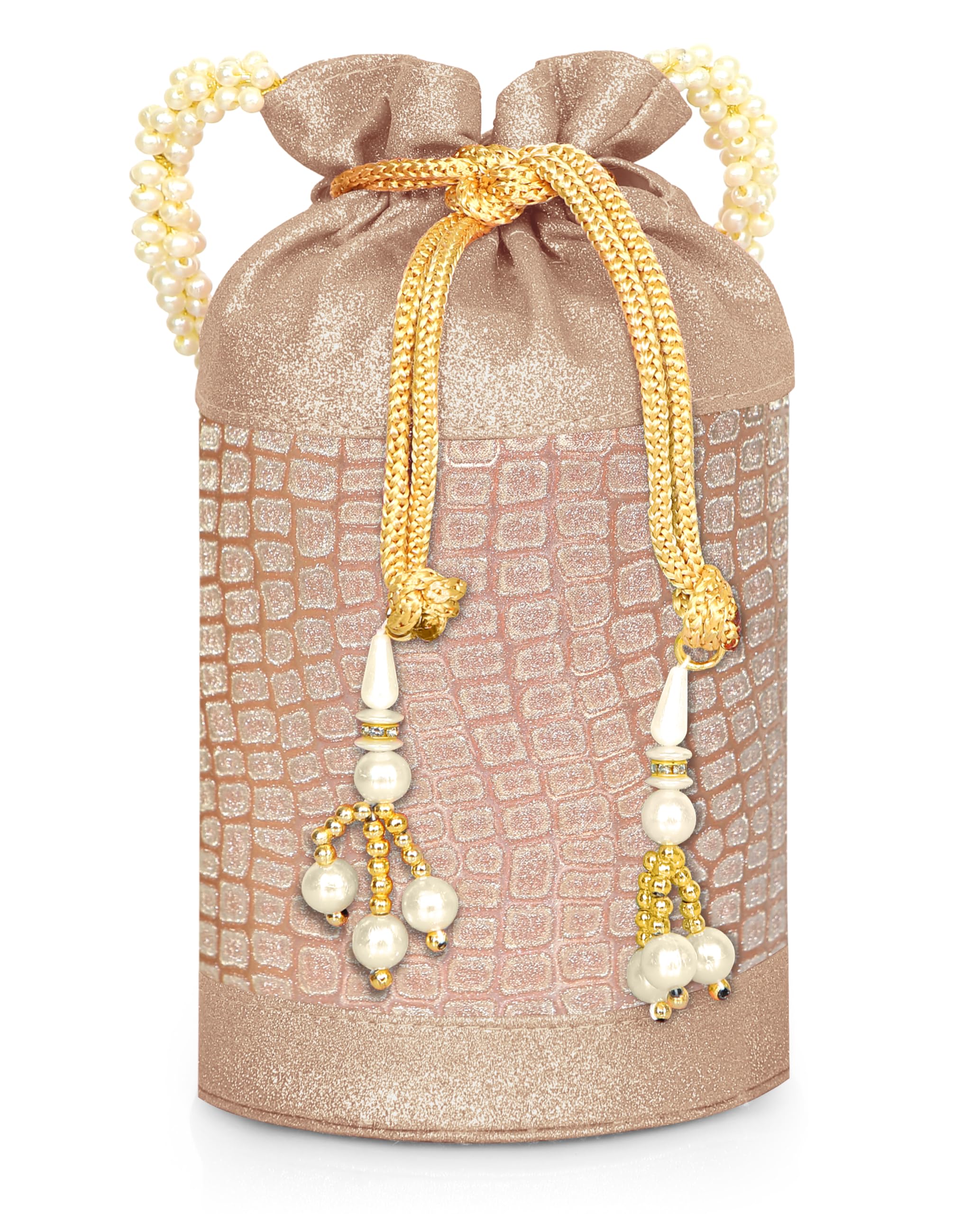 Opulent Glow Potli Bag with Pearl Handle for Women-image-4