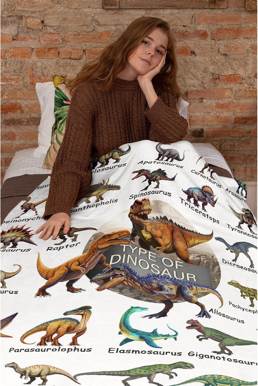 Dinosaur Blanket Flannel Fleece Blanket Throw Couch Microfiber Soft Cozy Lightweight Luxury Bed Blanket 50"x40"for Kids - Image 6