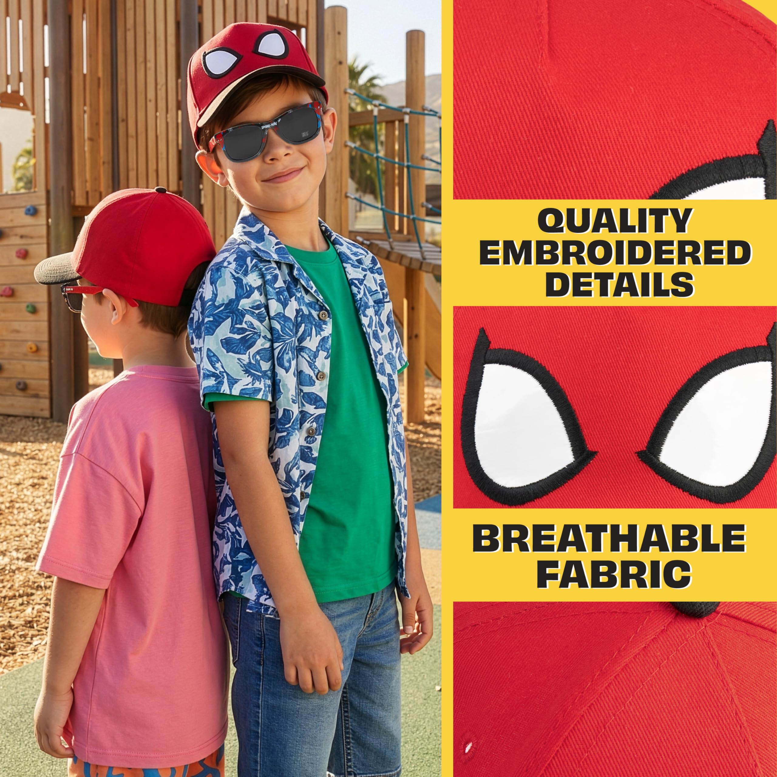 Marvel Spiderman Teenage Mutant Ninja Turtles Casquette Baseball Lunettes Soleil Enfant Garcon Protection UV Voyage Accessoires Cadeau