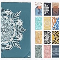 Vista 13 de FESHKA Toalla de Playa Turca Sin Arena (37 x 67 pulgadas) Toalla de Baño de Secado Rápido, Manta de Playa de Gran Tamaño, Ligera para Viajes - Hecha