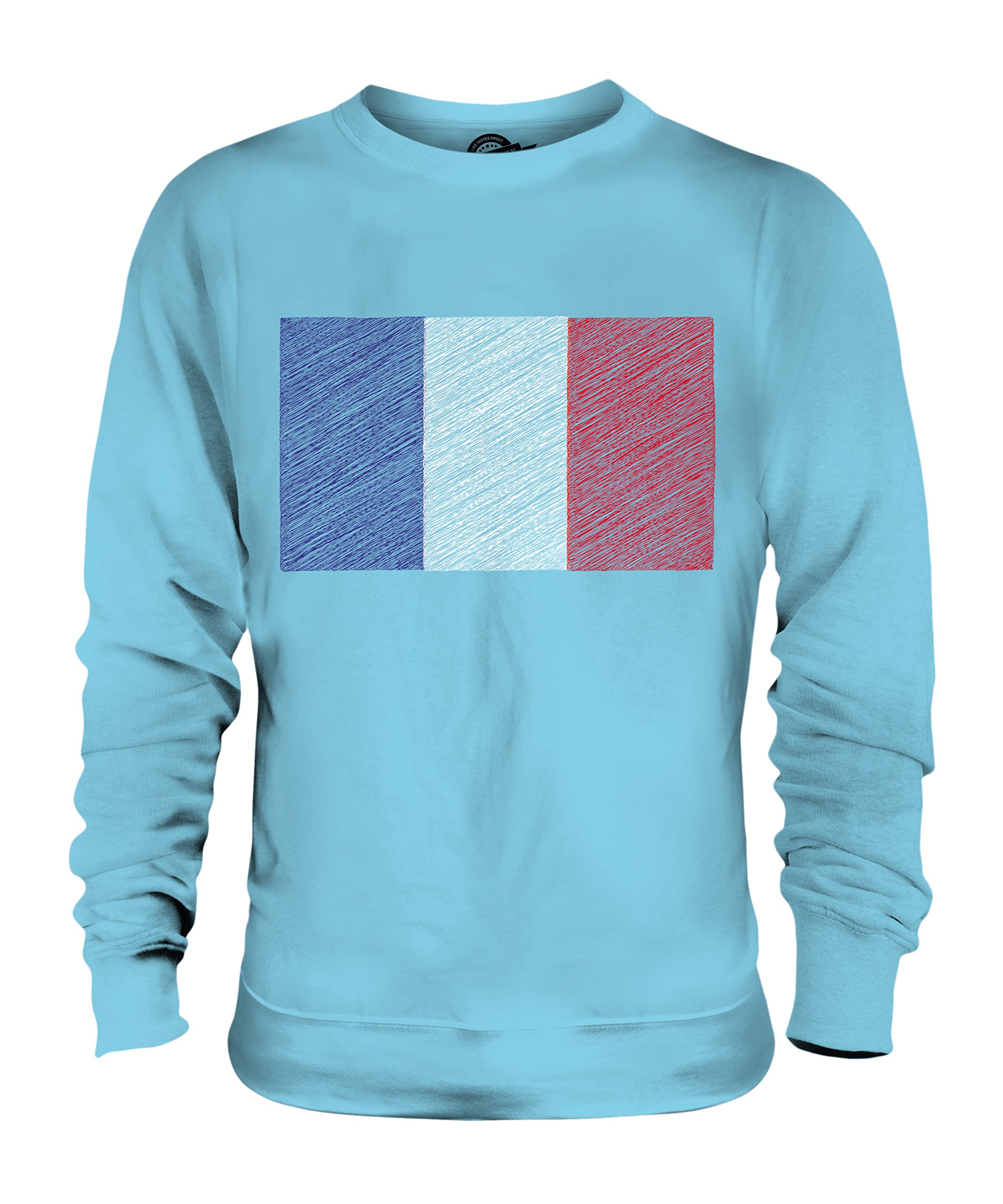 Sweat pull à capuche finitions de qualité supérieure avec motif drapeau France - 2