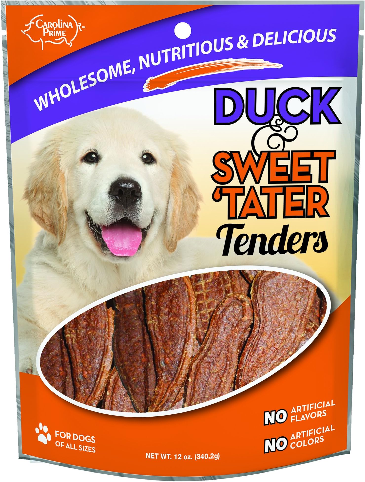 Carolina Prime Pet 45116 Duck And Sweet Tater Tenders Treat For Dogs ( 1 Pouch), One Size
