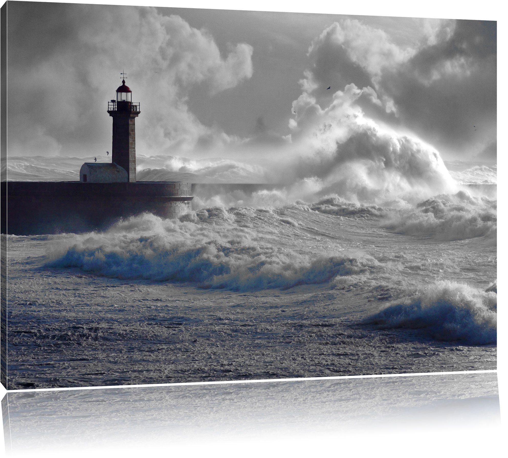 Phare Portugal art toile Pixxprint pour redonner de la vie à un salon triste