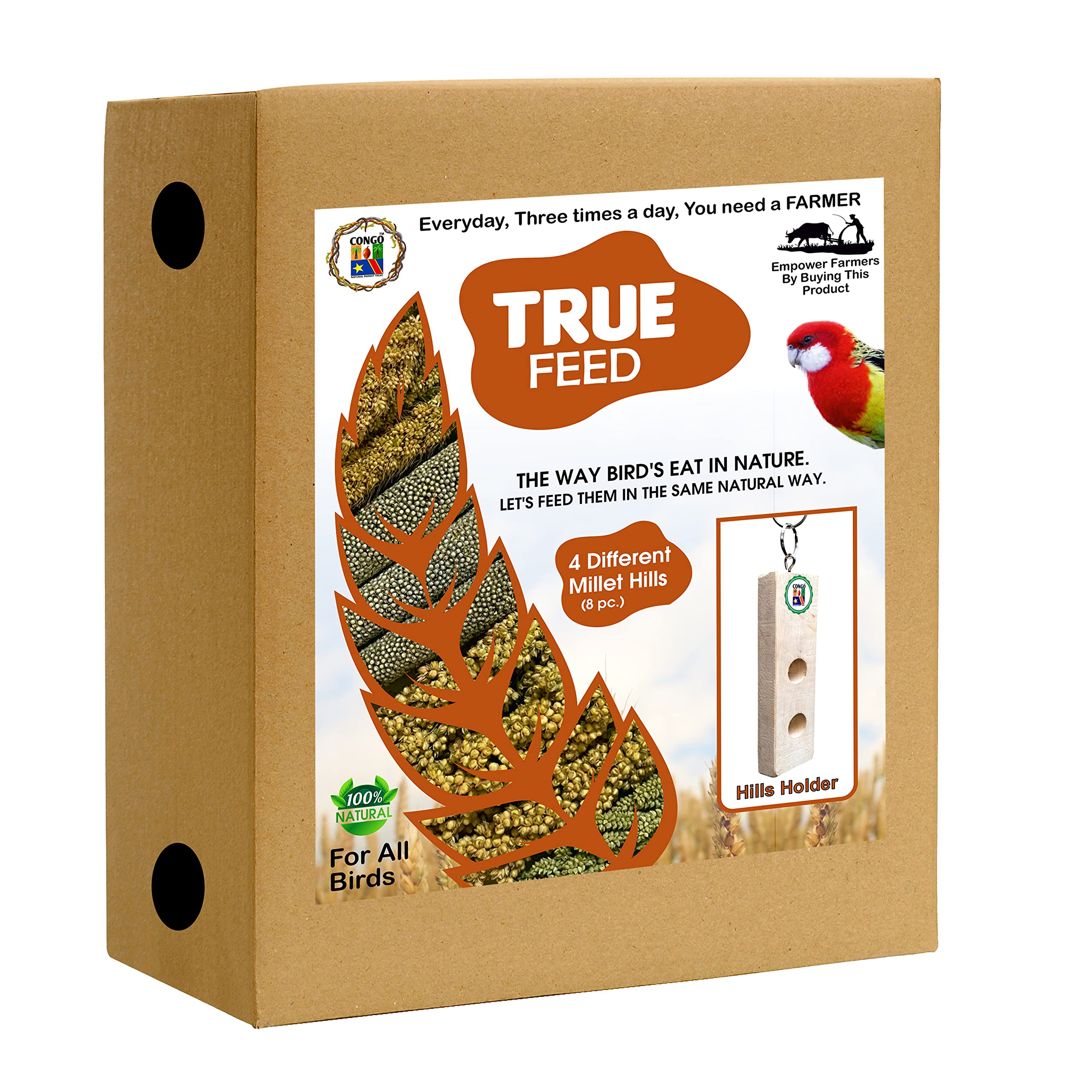 Buy Congo True Feed Different 4 Types of Millet Hills and Hills Holder
