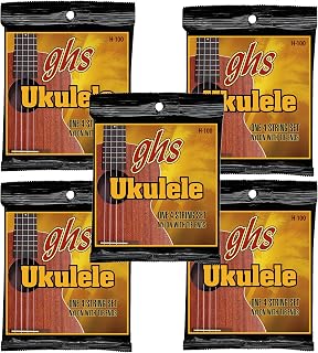 GHS Hawaiian Baritone Ukulele Strings 5 Pack Bundle