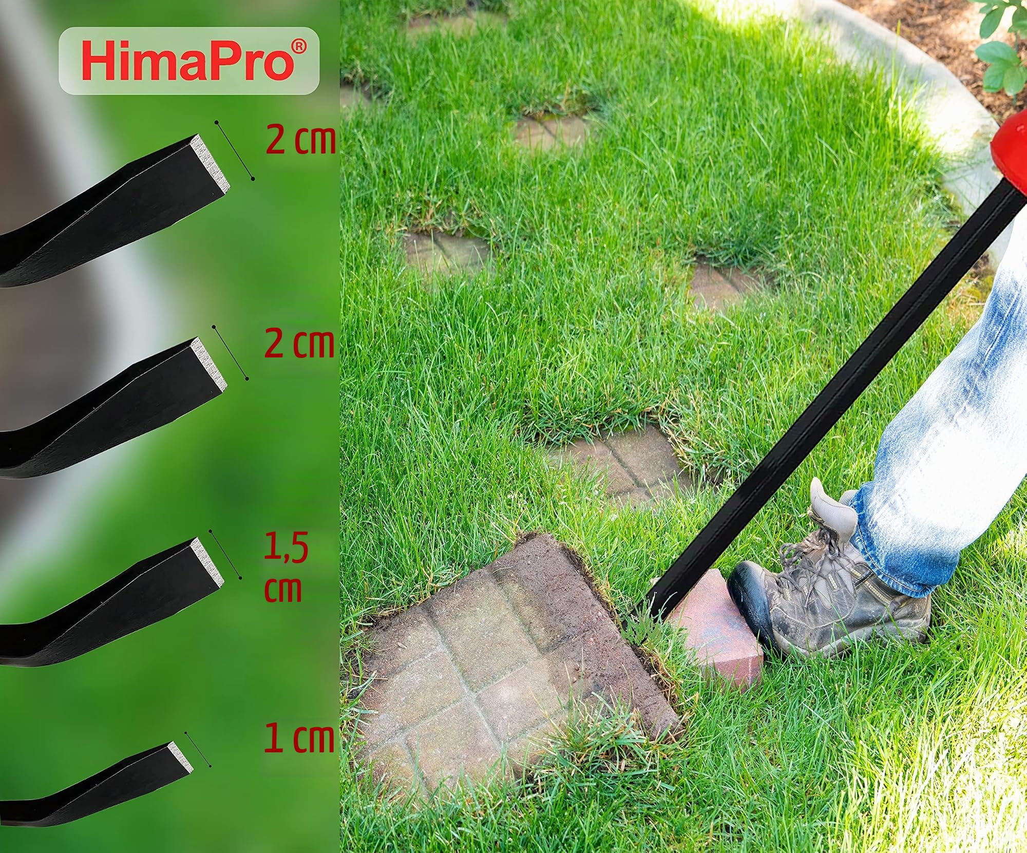 HimaPro Schwerlast-Werkzeughebel-Set mit abgewinkelter Spitze, 4-teiliges Brecheisen-Set mit Schlagkappen und Handschutz, Industriestahl – ideal zum Hebeln, Abkratzen, Anheben und Ziehen