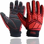 HANDLANDY Gants anti-vibrations SBR Pading TPR Gants d'impact du protecteur Gants de travail mécaniques pour hommes