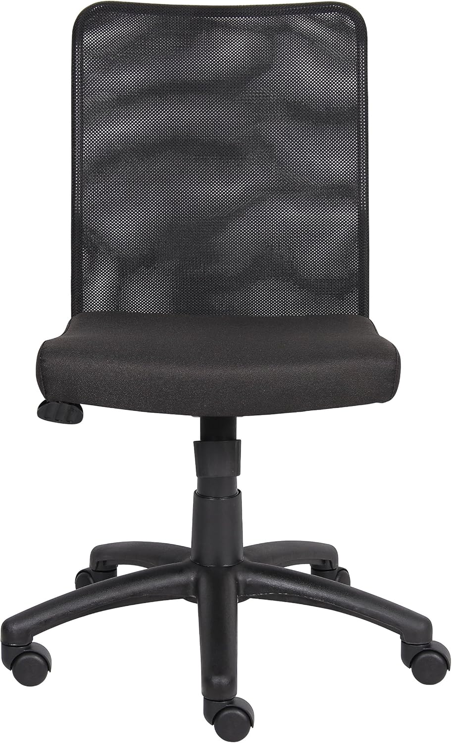 Boss Office Products B6105 Budget Mesh Task Chair Without Arms in Black, High-Back