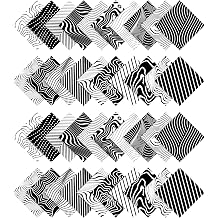 Soimoi Precut 10-inch Geometric Prints Cotton Fabric Bundle Quilting Squares Charm Pack DIY Patchwork Sewing Craft- White & Black