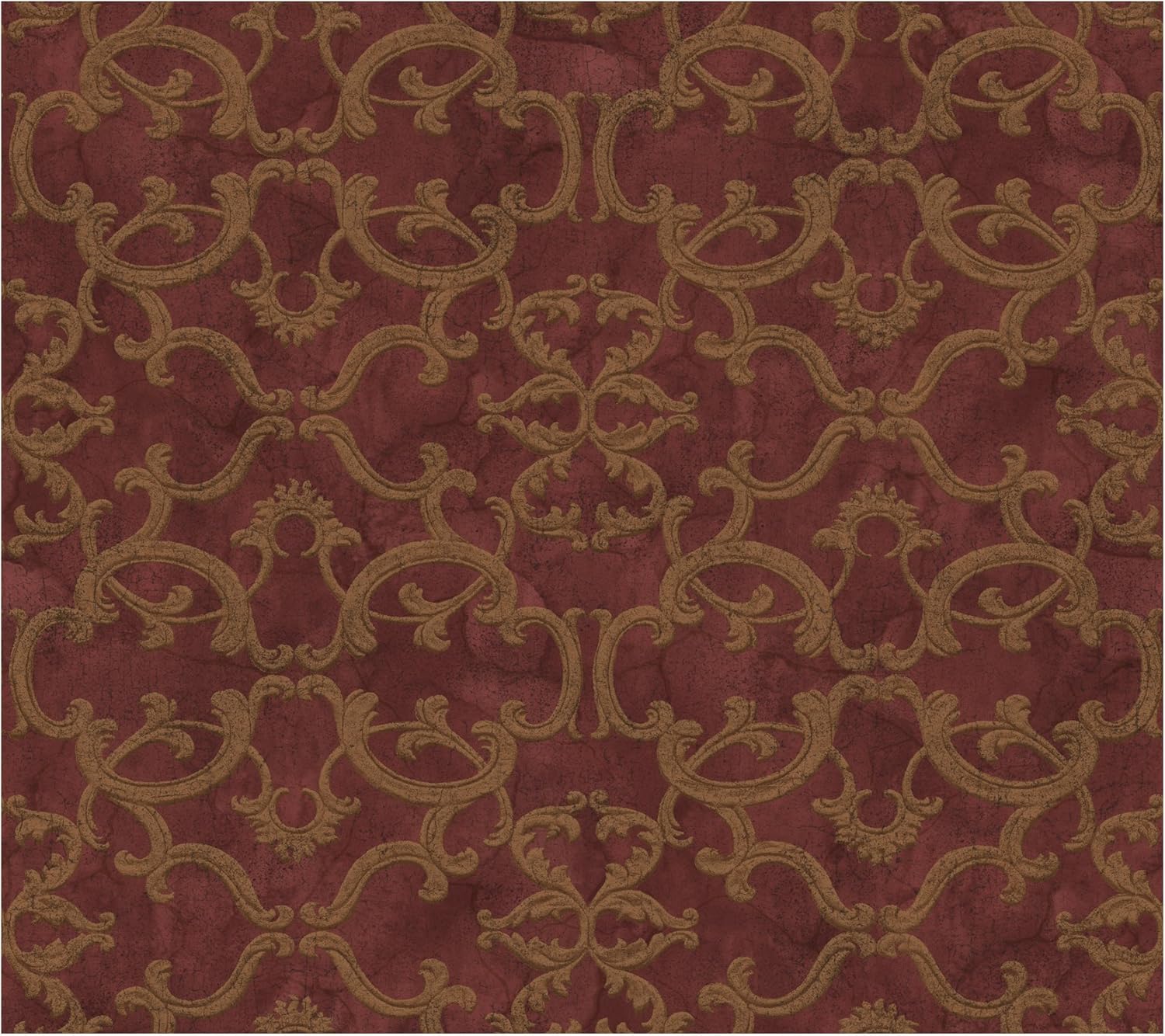 York Wallcoverings West Wind Ironwork Damask Prepasted Removable