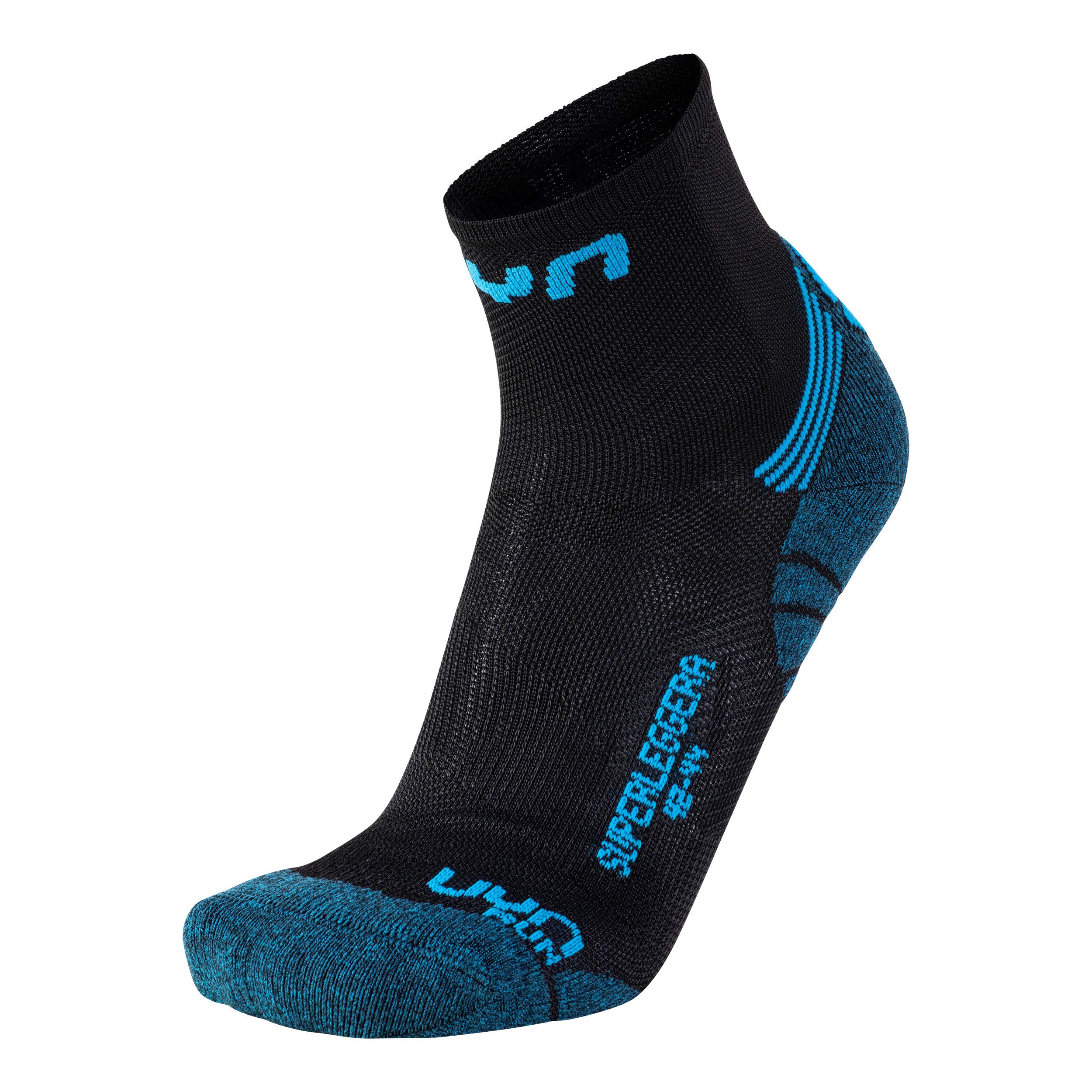 UYN S100076 RUN SUPERLEGGERA Socks Men's Black/indigo 44