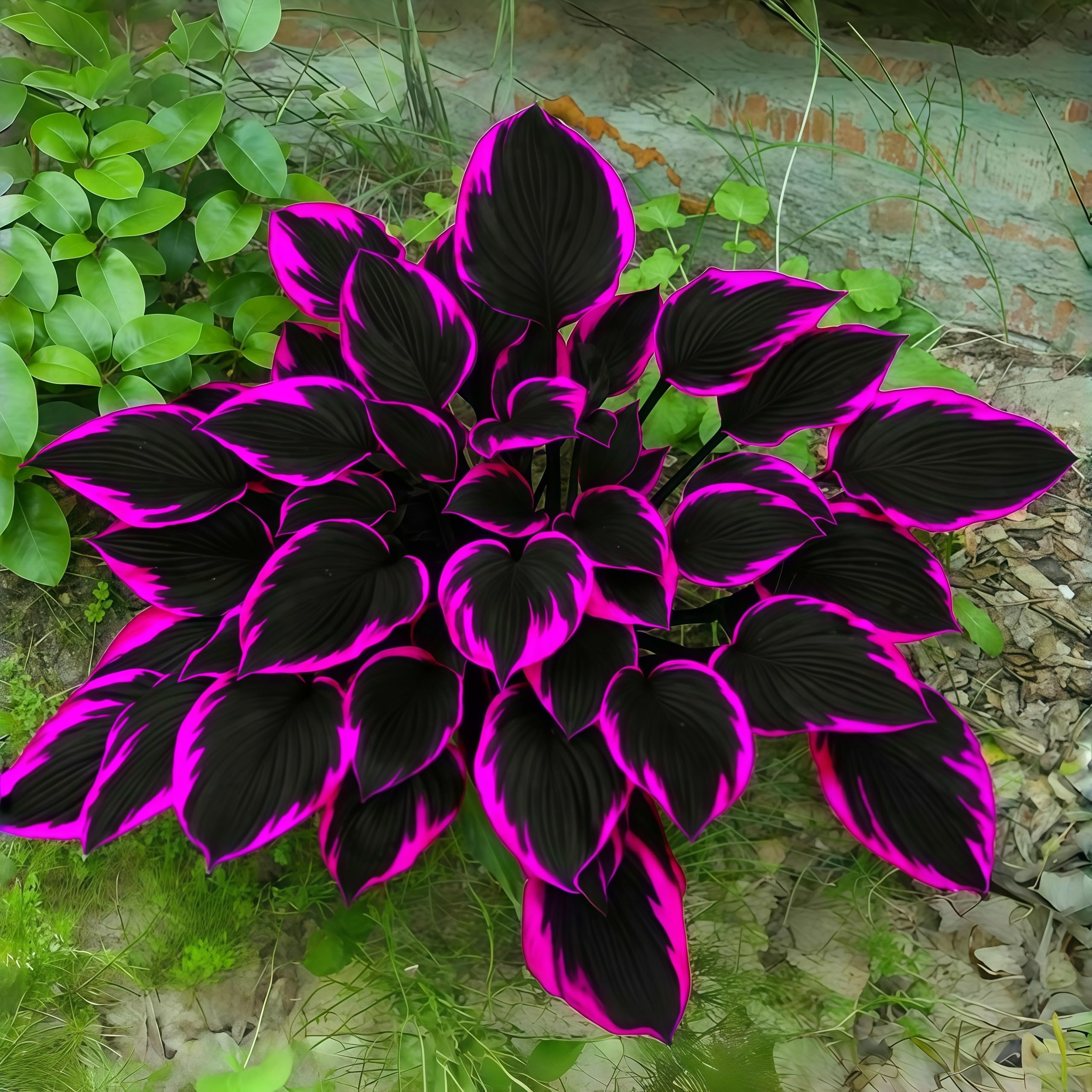 Glossy Hosta Bulbs Perennial UK, Rare and Beautiful Hostas Rhizome in Bulk,Planting for Stunning Garden Displays-6 Bulbs-A