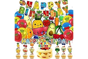 Kawaii Dancing Fruit Party Decoration Set for 1st Birthday