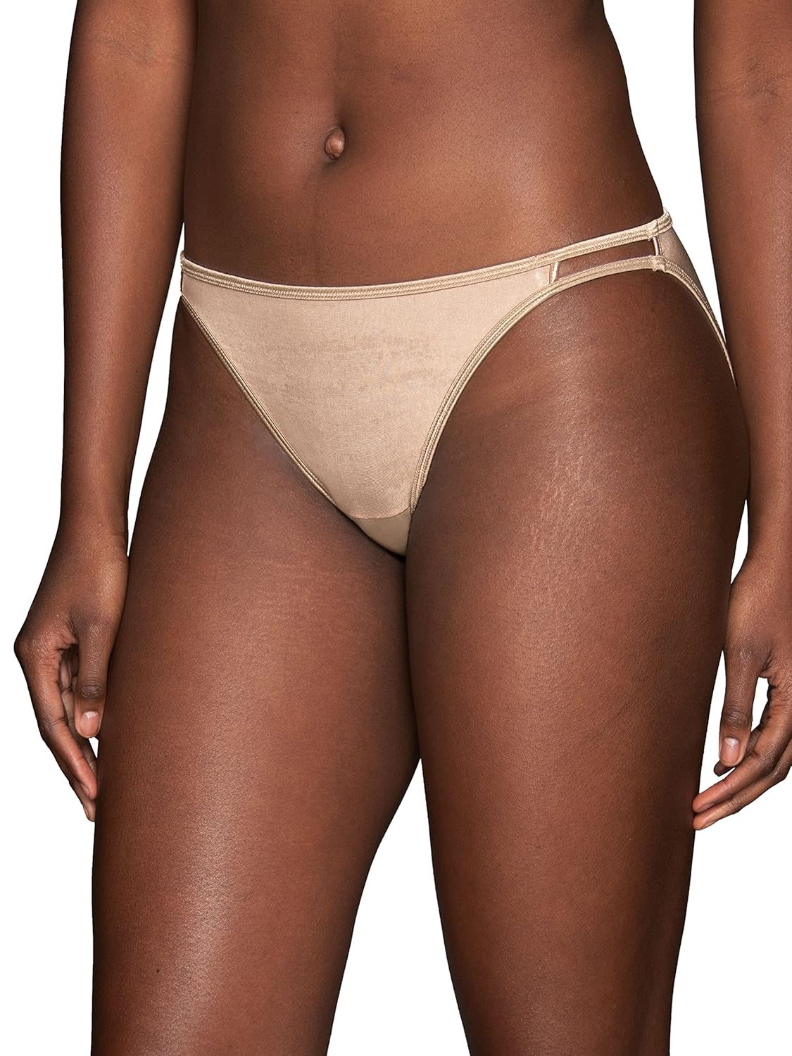 Vanity Fair Womens Illumination String Bikini Panty 18108 Rose Beige Small 5