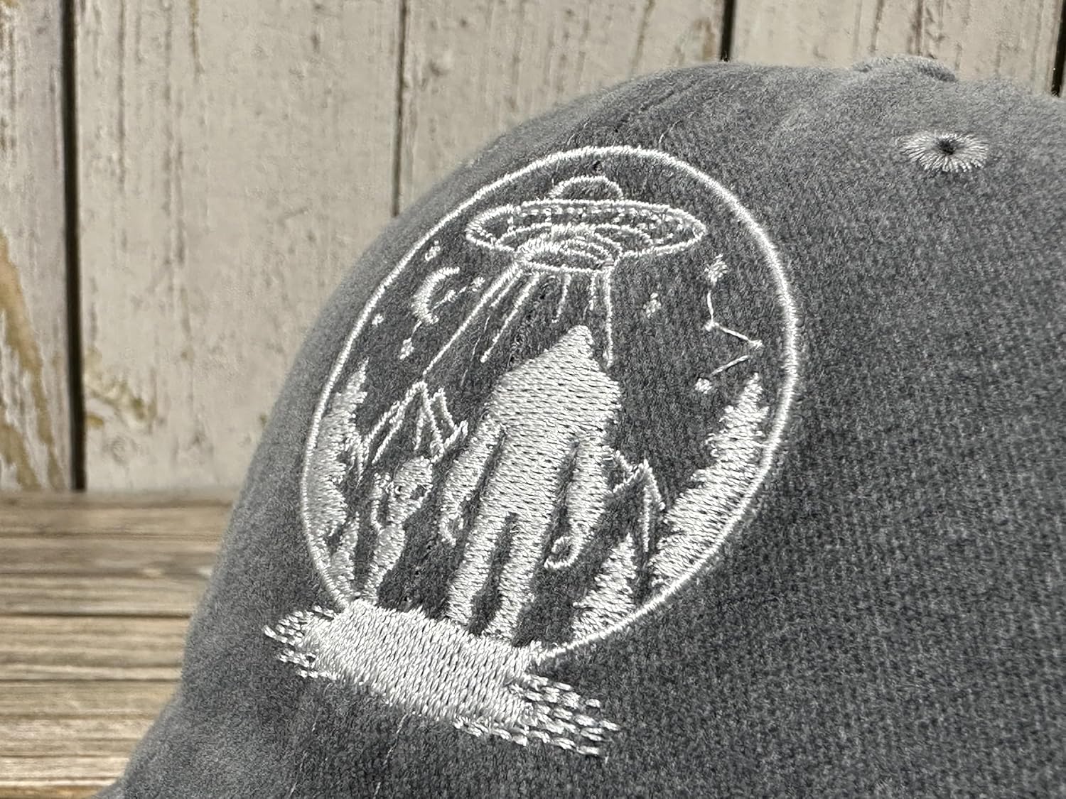Embroidered UFO Alien Big Foot Hats - Image 3