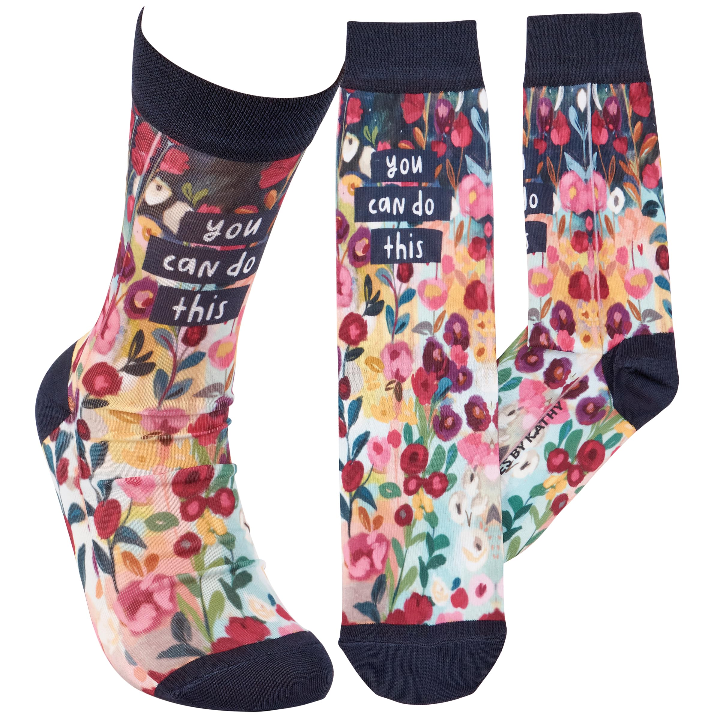 Calcetines You Can Do This Primitives by Kathy altos unisex multicolor de algodon comodo 5
