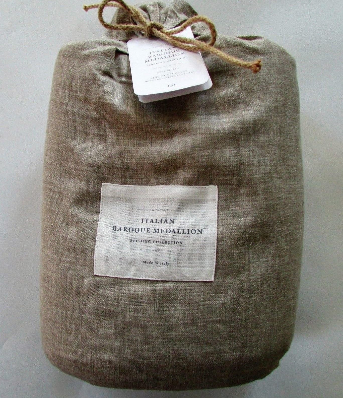 Restoration Hardware ITALIAN BAROQUE MEDALLION Duvet Cover King ~Dune/Fog~