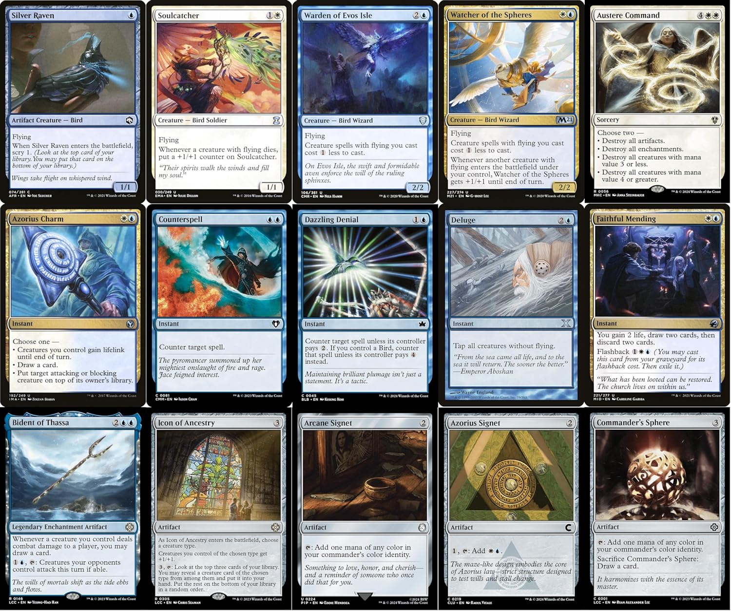 Elite Commander Bird Deck - Kastral, The Windcrested - Azorius Blue White - EDH cEDH - 100 Card - Custom MTG Deck - Very Strong!